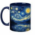 Keramiktasse mit Sternennacht-Design, Blau, 350 ml