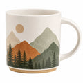 Keramiktasse 350ml mit Bergmotiv Mehrfarbig