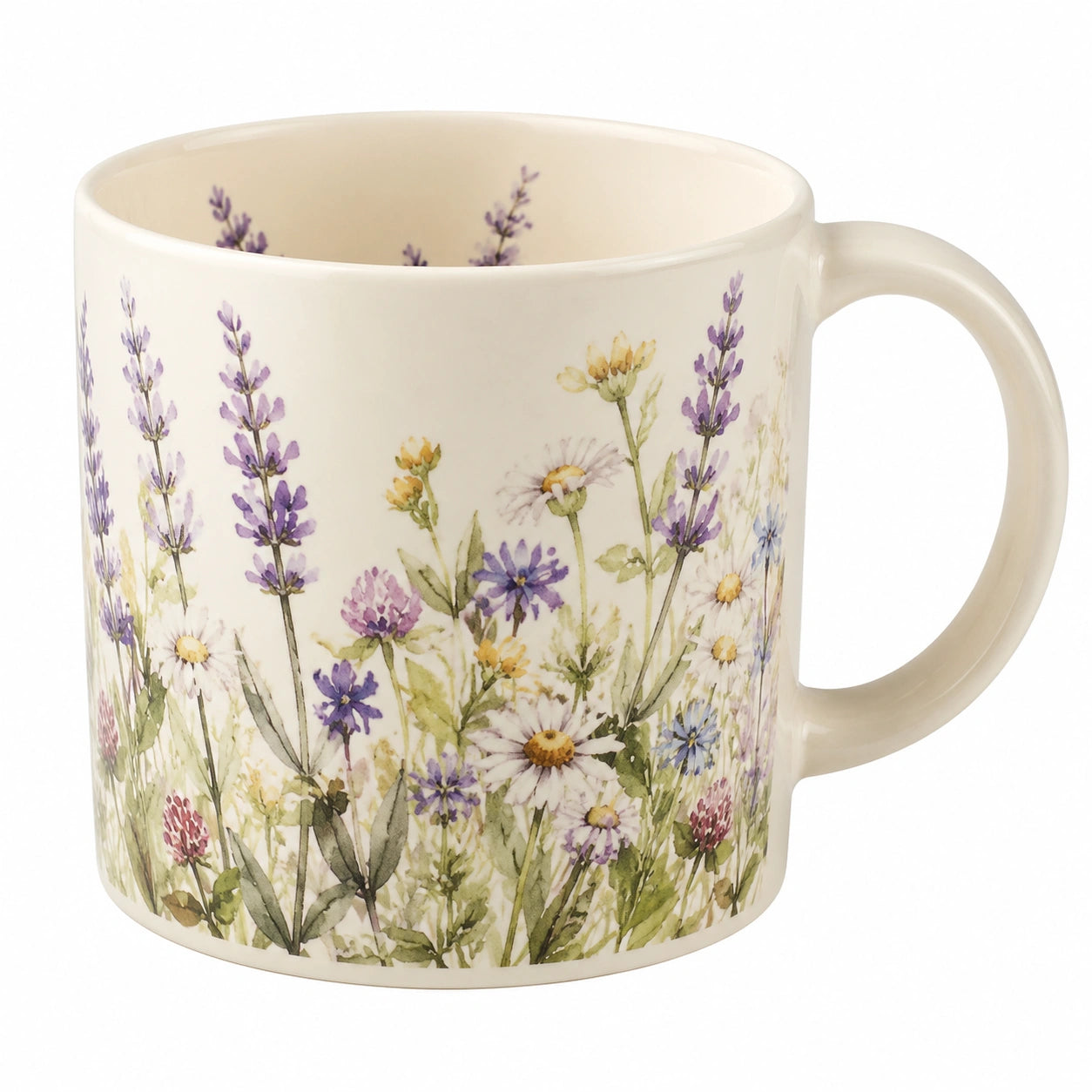 Keramiktasse mit Blumenwiesenmotiv 350ml