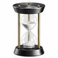 Elegante 30-Minuten-Sanduhr aus Glas in Schwarz und Gold