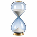 Elegante Sanduhr mit Blauem Glas und Gold Details