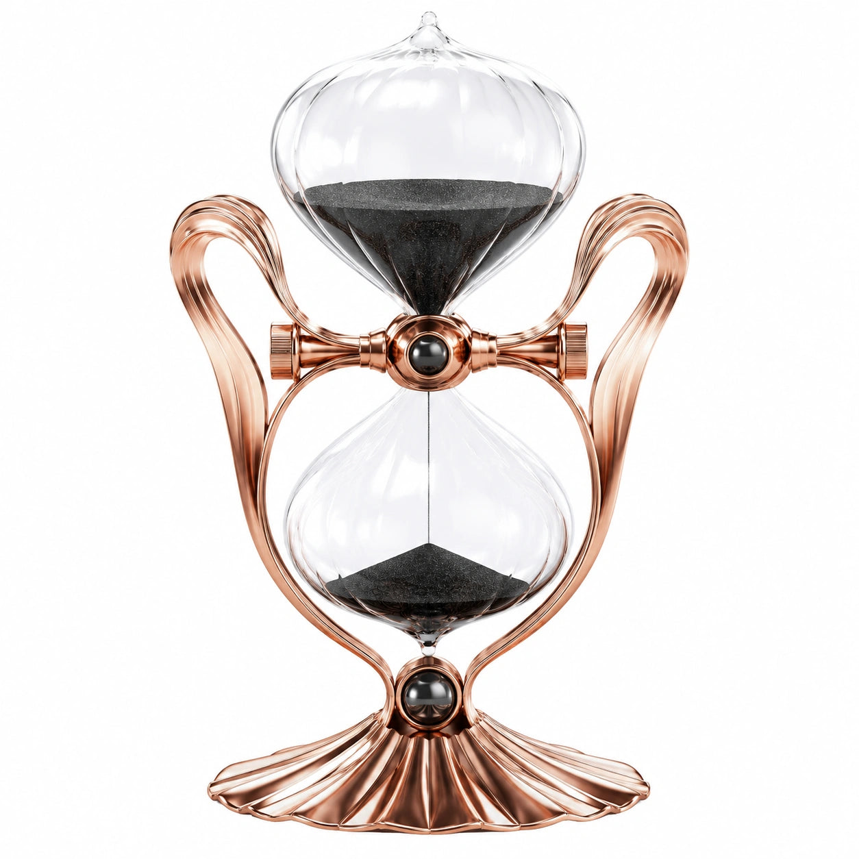 Klassische Sanduhr mit Kupfergestell und 60-Minuten-Timer