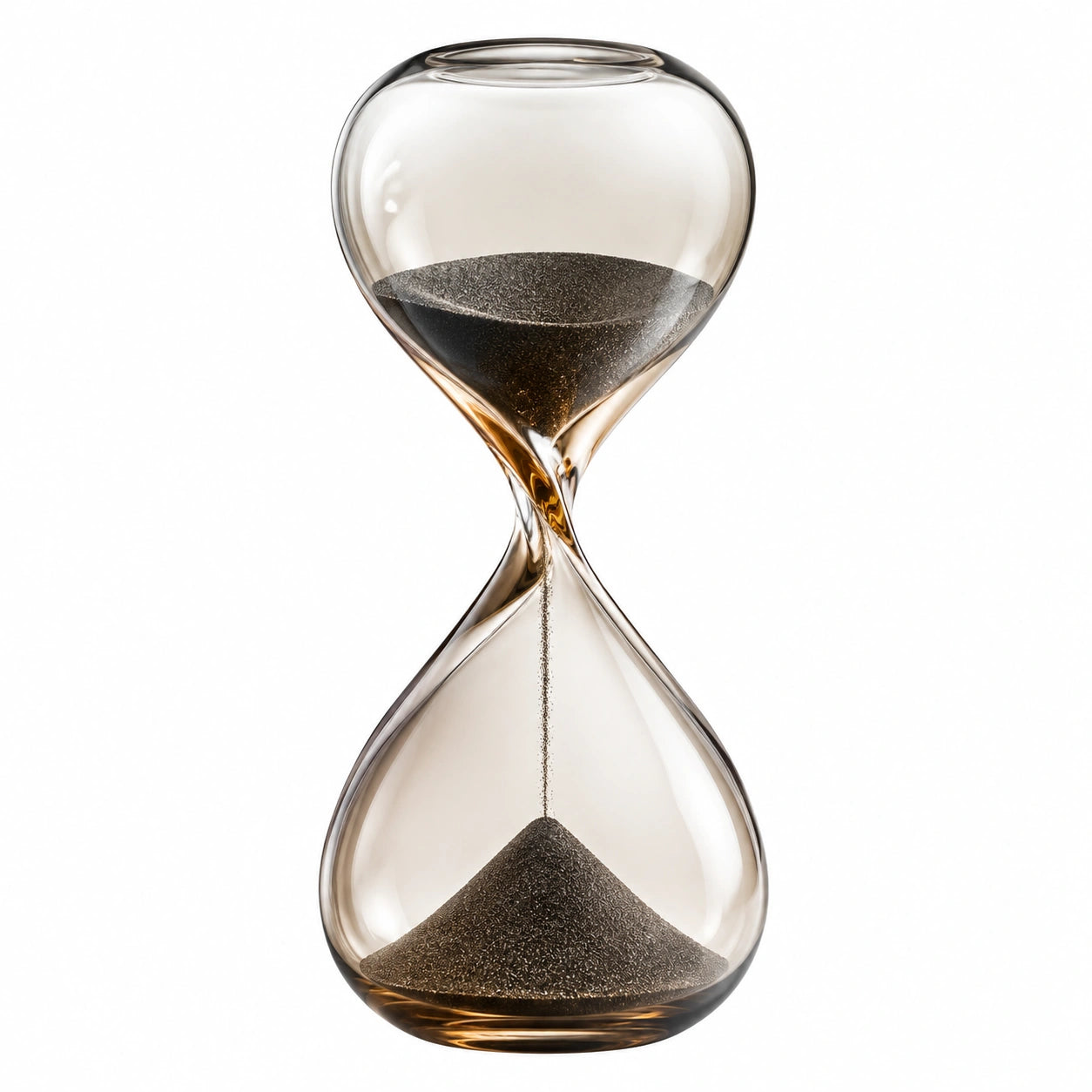 Sanduhr Glas Klar Schwarz Sand 30 Minuten