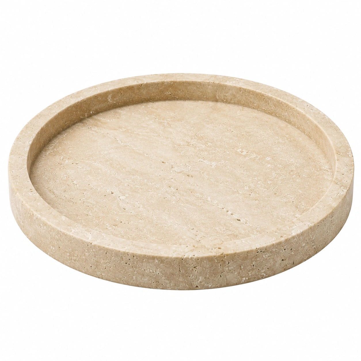 Beiges Dekotablett Rund 30cm
