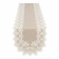 Eleganter Tischläufer mit Spitze Creme/Weiß 180x33 cm
